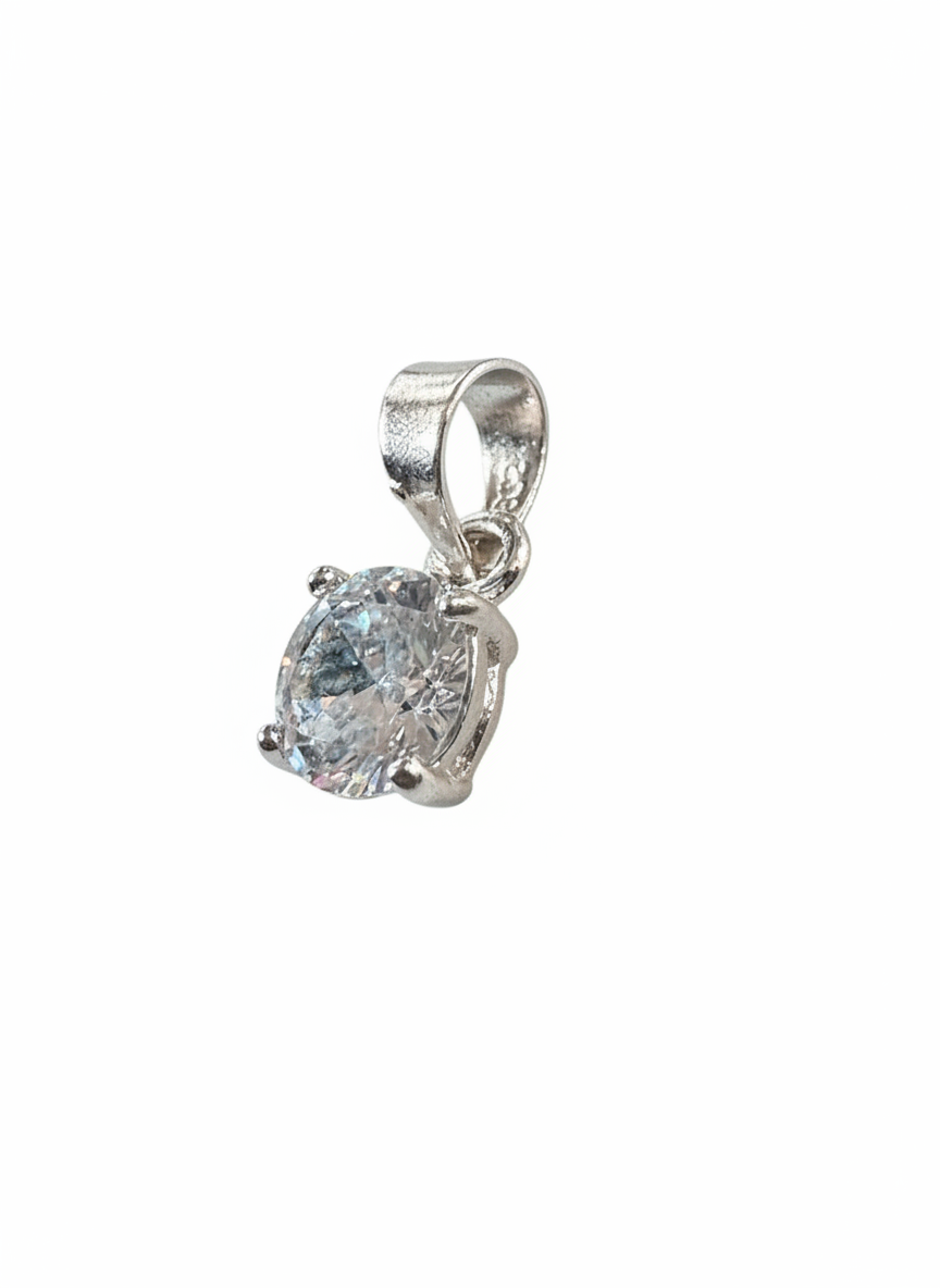 Cubic Zirconia Sterling Silver Pendant