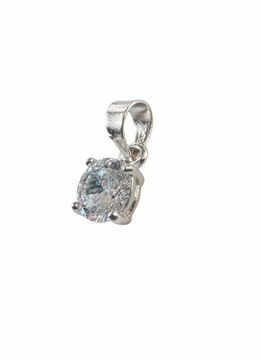 Cubic Zirconia Sterling Silver Pendant