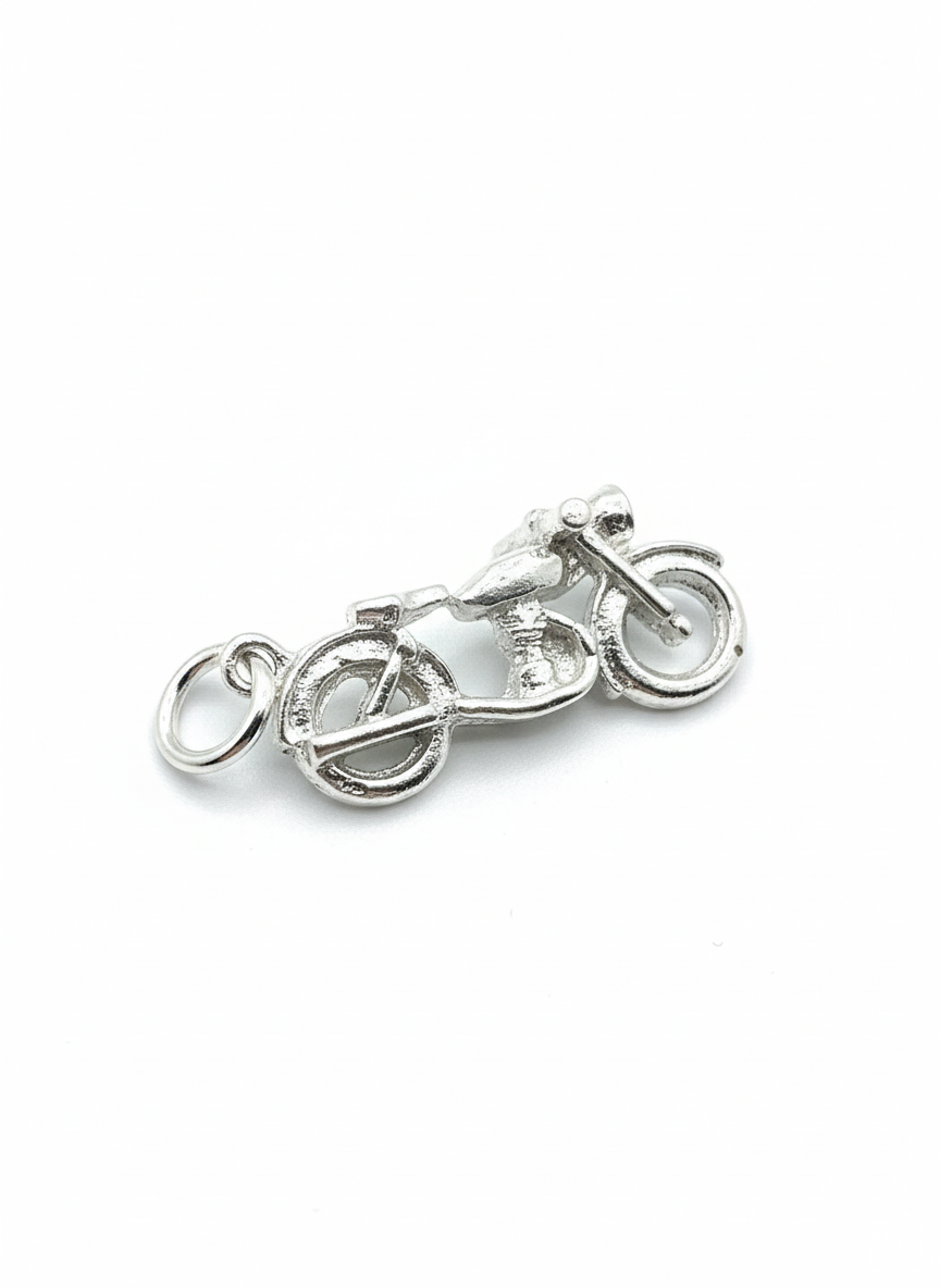 Motorcycle Pendant Sterling Silver