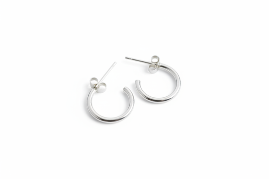 Silver hoop earrings 
