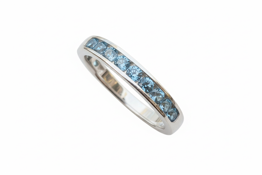 925 Sterling Silver Ring with Topaz Cubic Zirconia stone