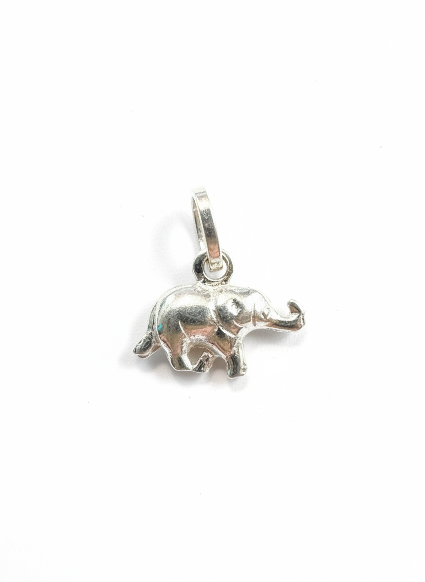 Tiny Elephant Pendant Sterling Silver