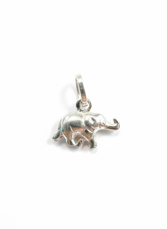 Tiny Elephant Pendant Sterling Silver