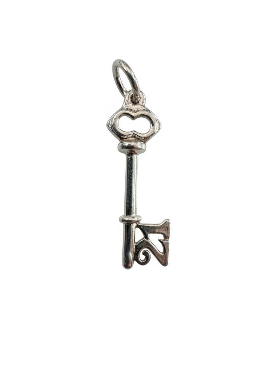 21st Vintage Key Pendant Sterling Silver