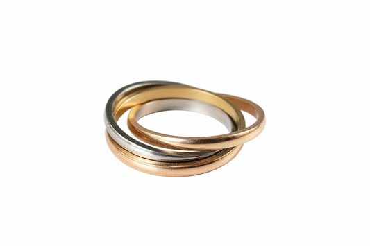 3 Tone Russian Wedding Stainless Steel Ring