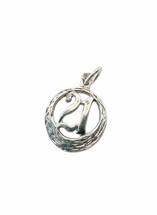 21 Year Celebration Pendant Sterling Silver