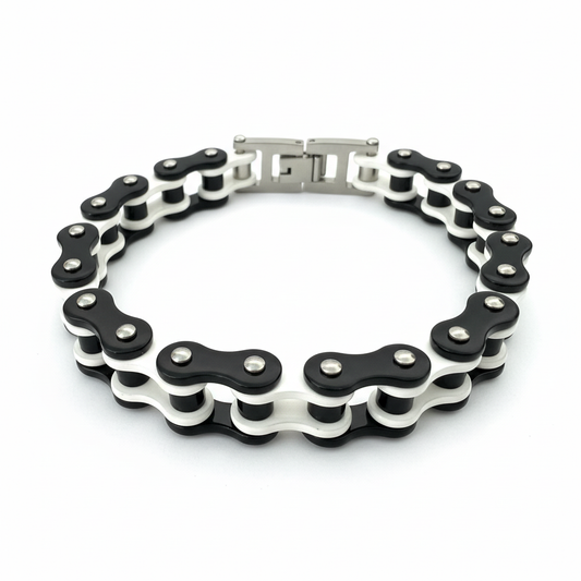 White Bicycle Chain Bracelet