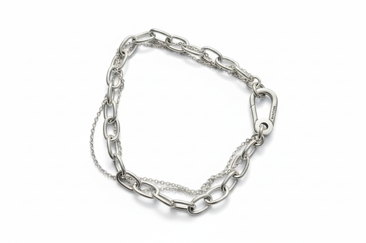 Pandora Oval Link with Anchor Chain Silver Bracelet