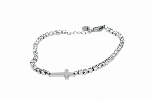 Cross Adjustable Tennis Bracelet