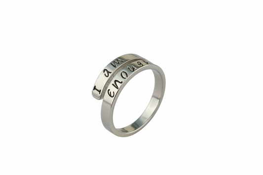 I am enough adjustable Stainless Steel Ring