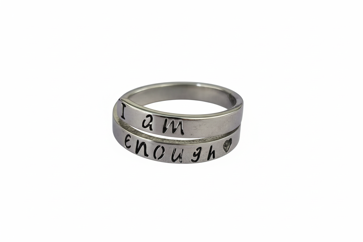 I am enough adjustable Stainless Steel Ring