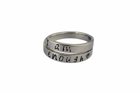 I am enough adjustable Stainless Steel Ring