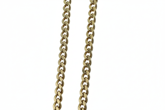 Curb Diamond Link Silver Necklace
