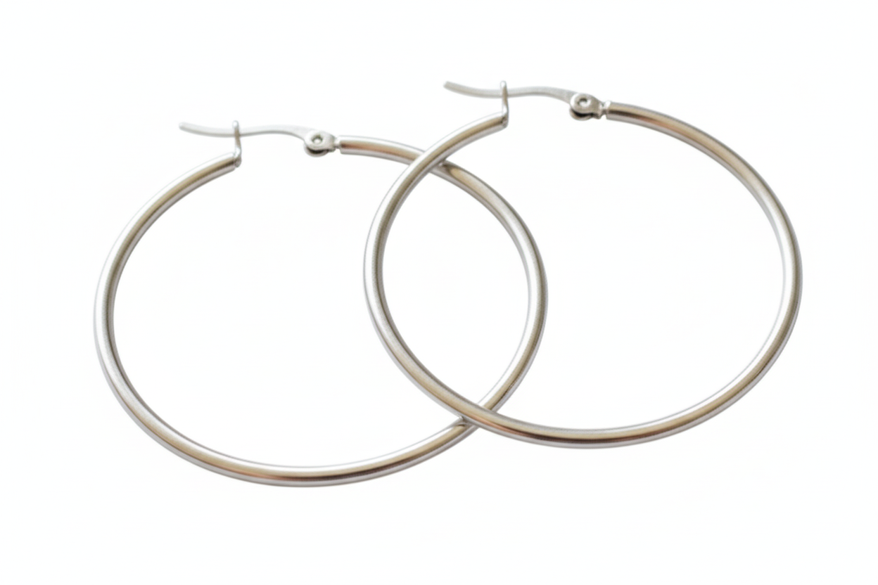 Big Clasp Hoop Earring