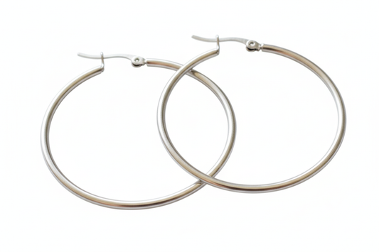 Big Clasp Hoop Earring