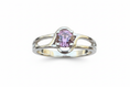 Load image into Gallery viewer, 925 Sterling Silver Morganite lab crown stone
