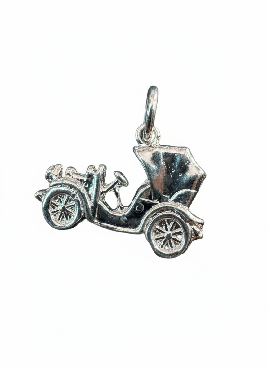 Vintage Car Pendant Sterling Silver