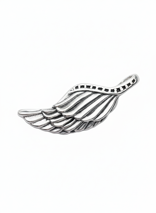 Angel Wing Large Pendant Sterling Silver