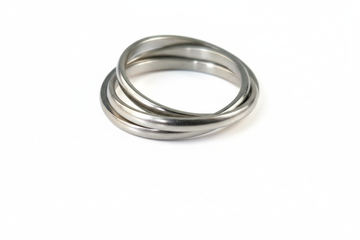 Silver Russian Wedding Stainless Steel Ring