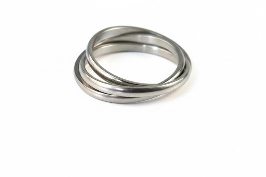 Silver Russian Wedding Stainless Steel Ring