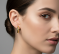 Load image into Gallery viewer, Model wearing Huggie Hoop Earrings
