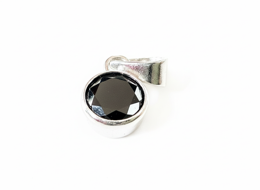 Black Cubic Pendant Sterling Silver