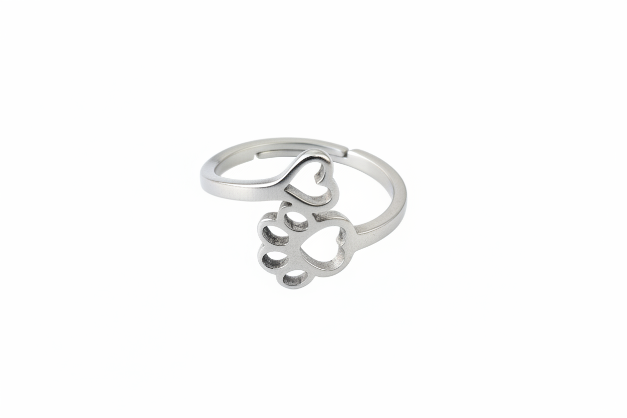 Paw adjustable Stainless Steel Ring