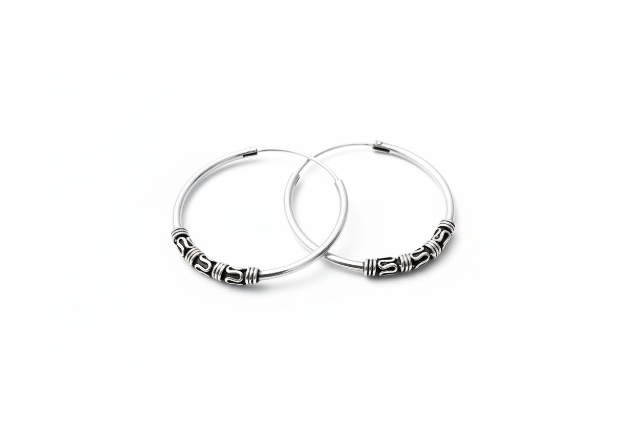 Hook Knot Sleepers Sterling Silver Earrings