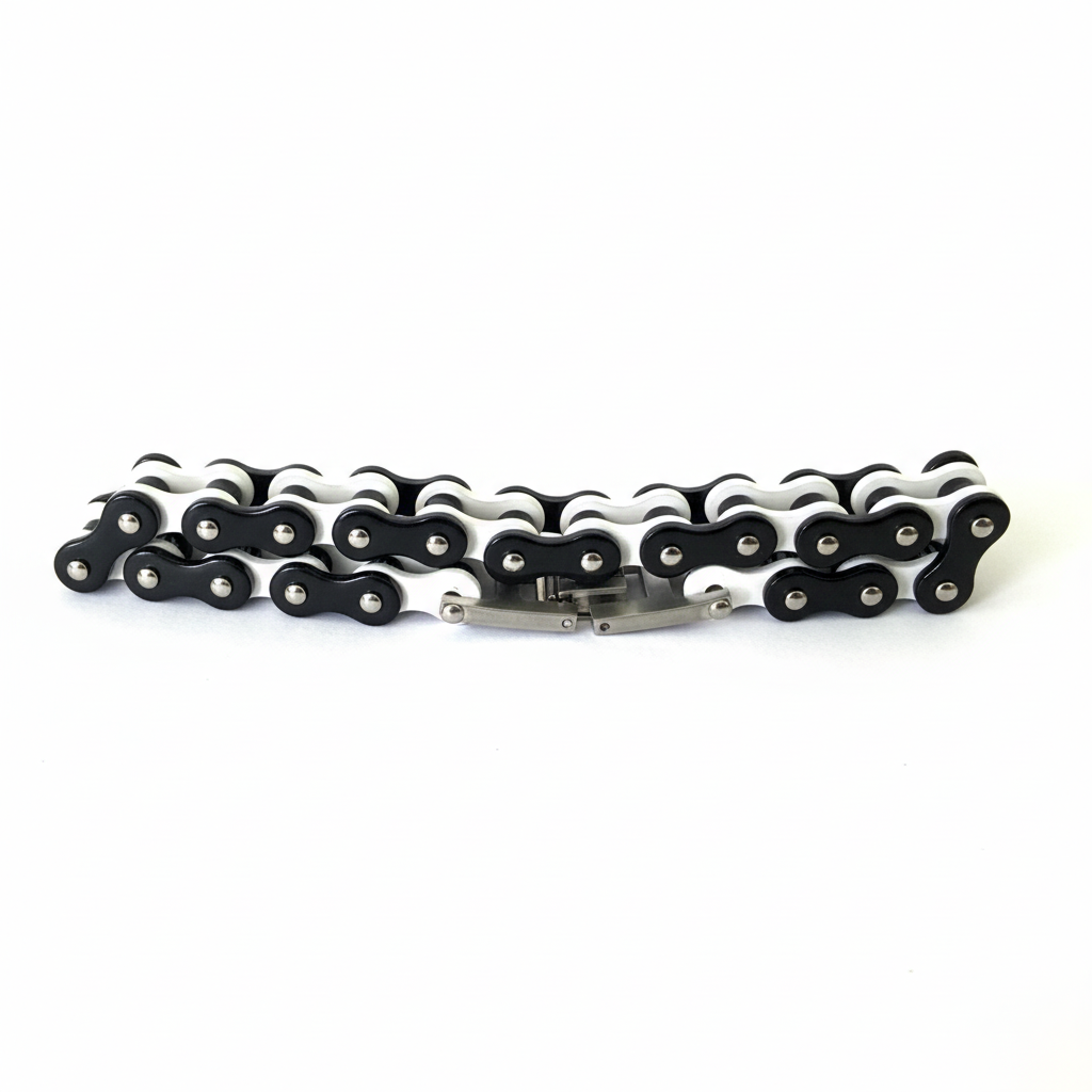 White Bicycle Chain Bracelet
