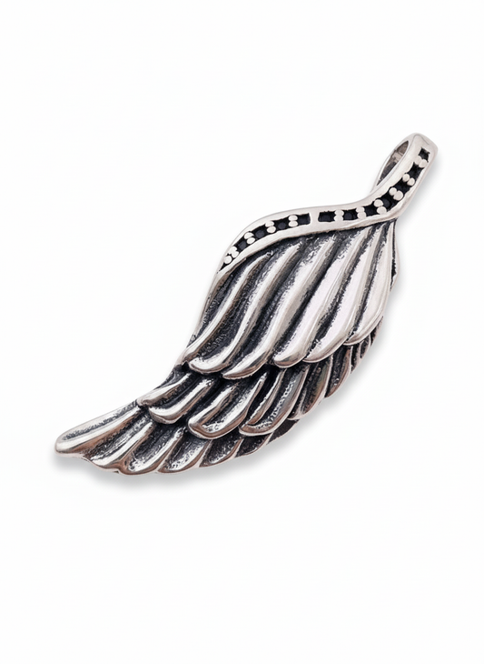 Angel Wing Large Pendant Sterling Silver