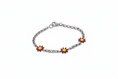 Load image into Gallery viewer, Red and Yellow Daisy Bracelet

