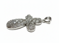 Load image into Gallery viewer, Intricate Fancy Cubic Zirconia Swirl Cross Sterling Silver Pendant
