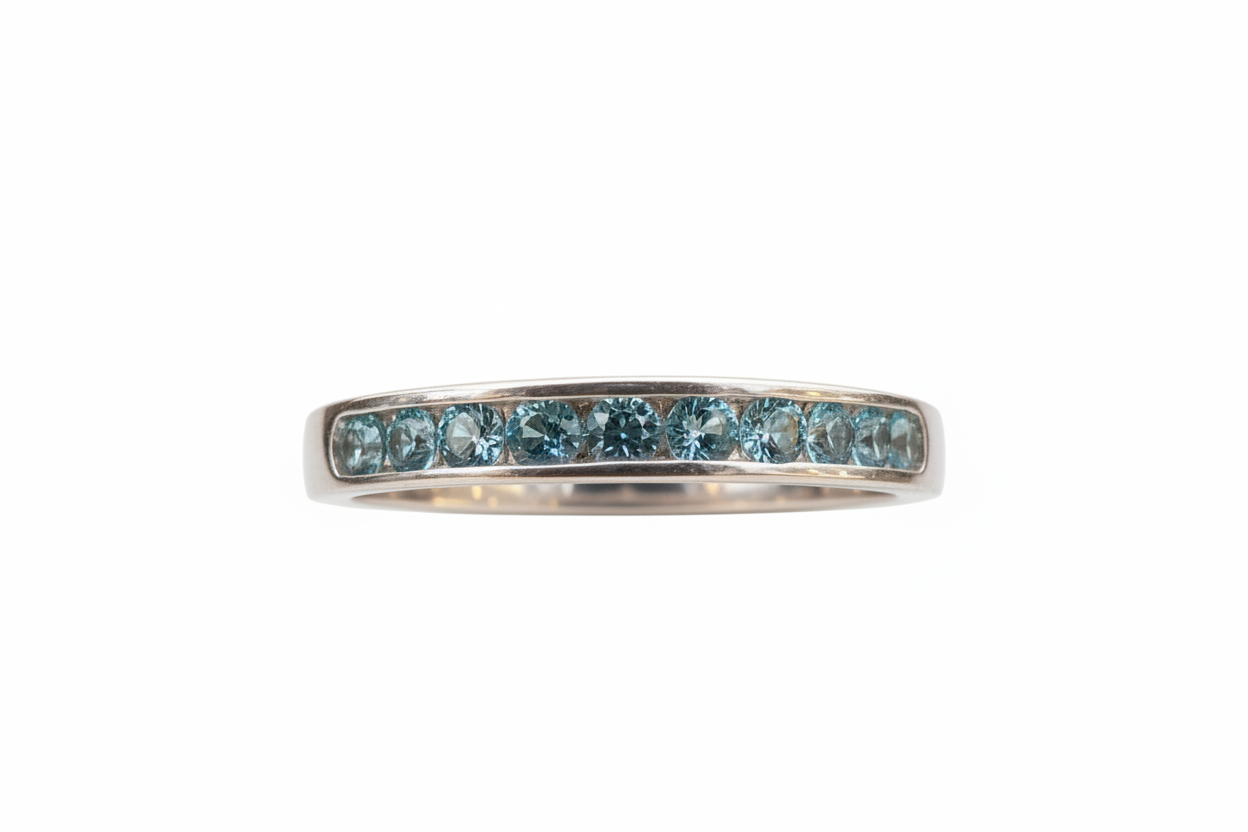 925 Sterling Silver Ring with Topaz Cubic Zirconia stone
