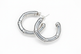 Load image into Gallery viewer, Bone Hoop Electroform Sterling Silver Earrings
