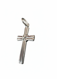 Load image into Gallery viewer, X Line Cross Sterling Silver Pendant
