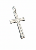 Load image into Gallery viewer, X Line Cross Sterling Silver Pendant
