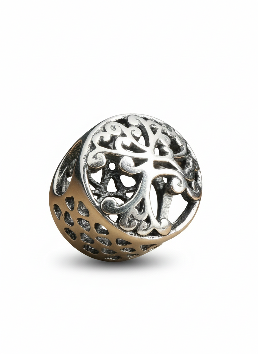 Pandora Compatible Ancient Tree Pendant Sterling Silver