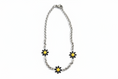 Load image into Gallery viewer, Black and Yellow Daisy Bracelet
