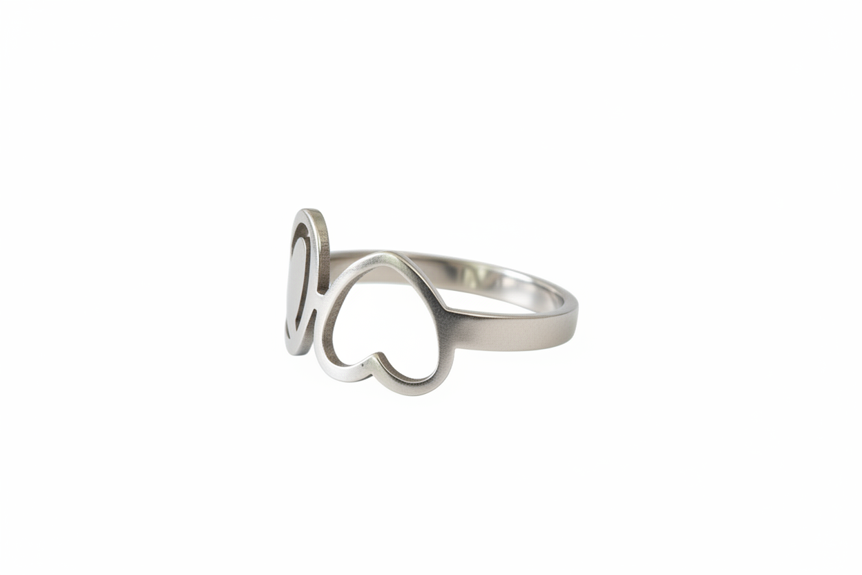 Double Heart Stainless Steel Ring