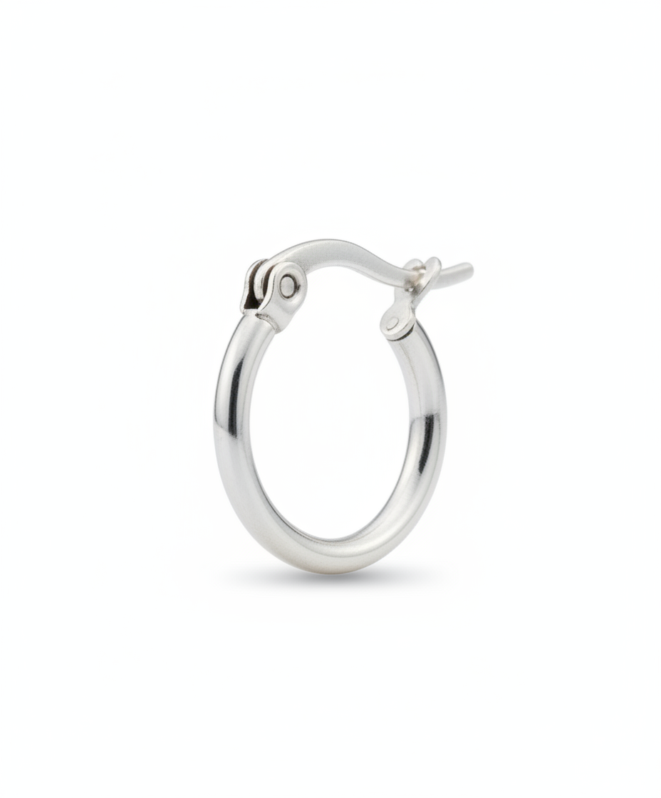 Clasp Hoop Earring - Three-Quarter View