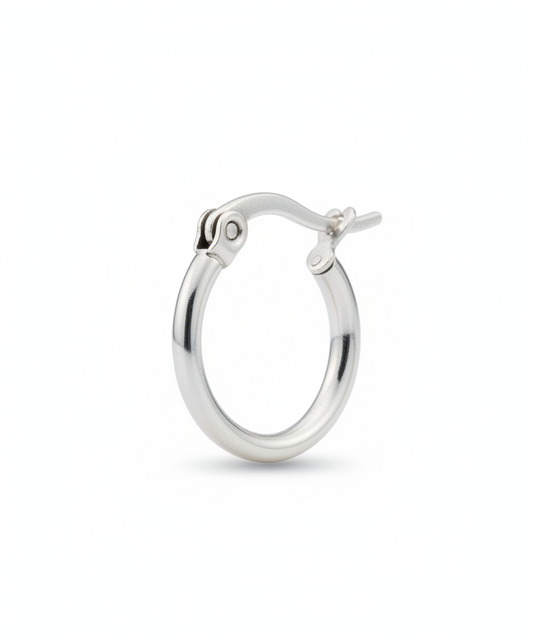 Clasp Hoop Earring - Three-Quarter View