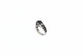 Load image into Gallery viewer, Black Cubic Zirconia Stone Scull ring in Stainless Steel
