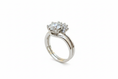 Load image into Gallery viewer, 925 Sterling Silver Wedding Set 6 Claw CZ with CZ Filigree Band
