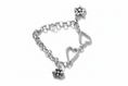 Load image into Gallery viewer, Anchor Chain with Heart/ Butterfly and Flower pendant Silver Bracelet
