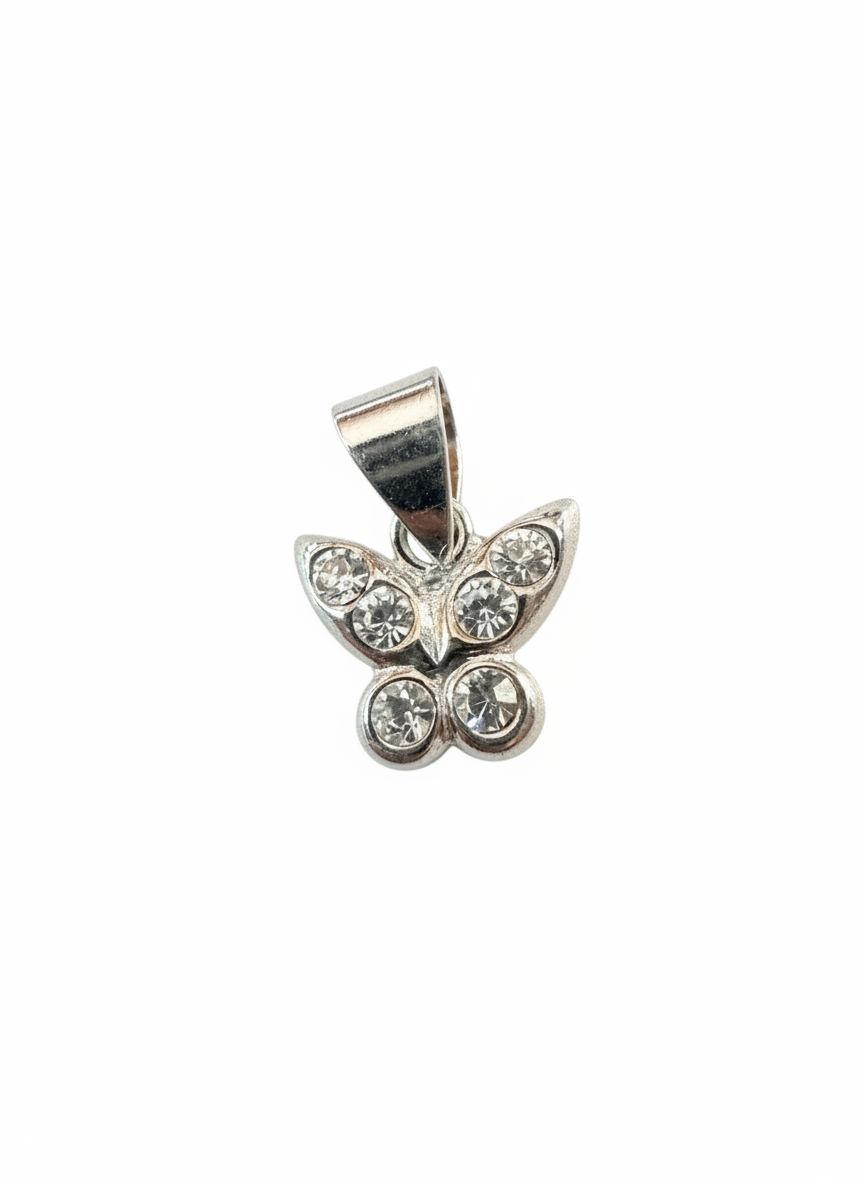 Butterfly Cubics Pendant Sterling Silver