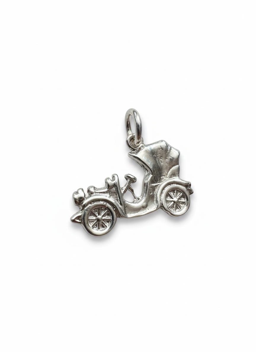 Vintage Car Pendant Sterling Silver