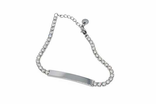 ID Tag Tennis Bracelet