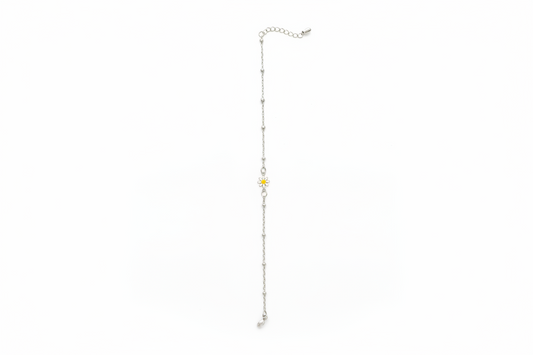 White and Yellow Daisy Bracelet