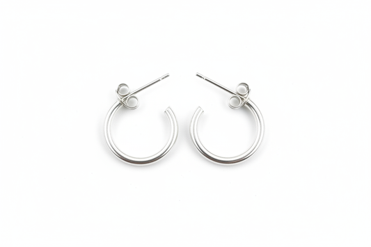 Silver hoop earrings 
