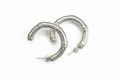Load image into Gallery viewer, Bone Hoop Electroform Sterling Silver Earrings
